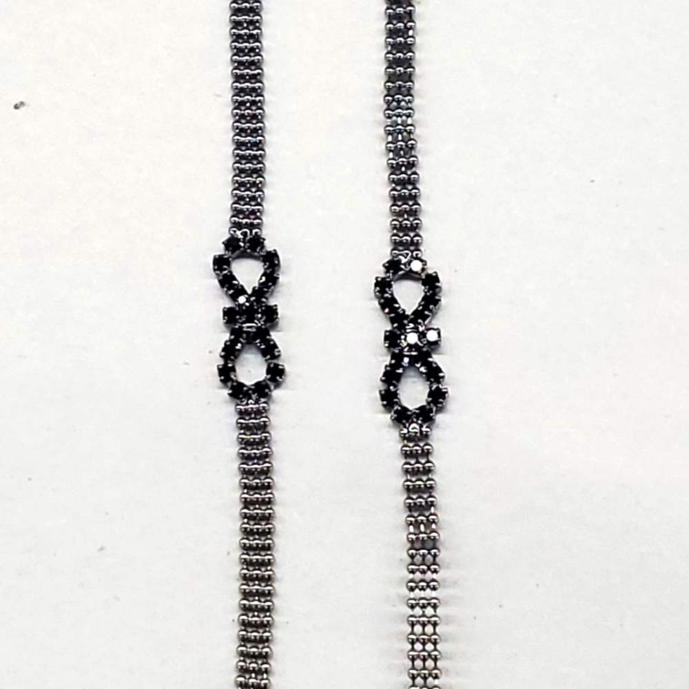 Brazilian Crystal Black Bra Straps
